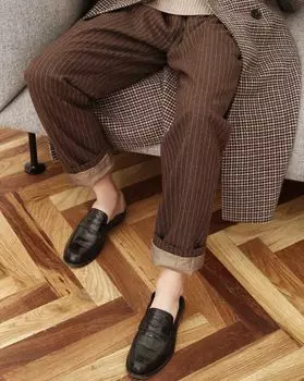 Брюки на кулисе в полоску L