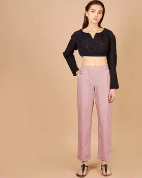 Брюки на резинке укороченные M