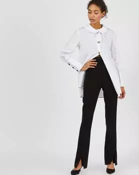 Брюки облегающие с разрезами S