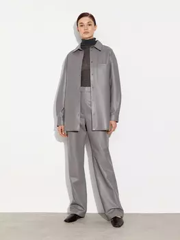 Брюки прямые из кожи