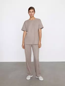 Брюки прямые из трикотажа