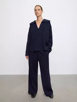 Брюки прямые со складками