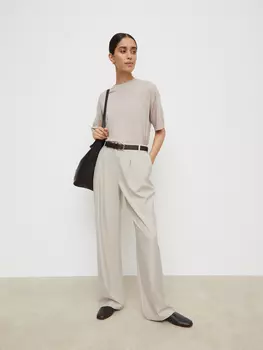 Брюки прямые со складками