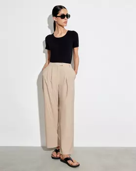 Брюки прямые со складками