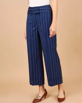 Брюки с манжетами в полоску XXS