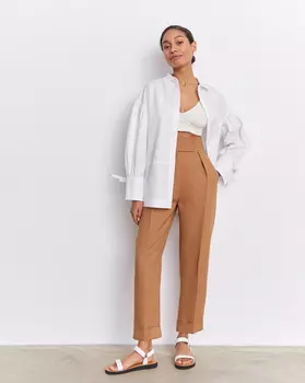 Брюки с широким поясом