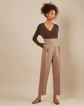 Брюки с широким поясом M