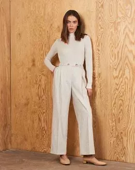 Брюки с защипами из шерсти XS