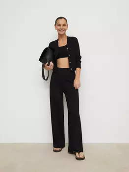 Брюки широкие из тонкого трикотажа