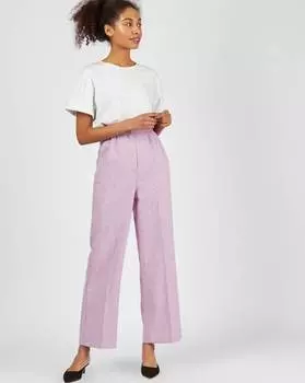 Брюки широкие с защипами из облегченной шерсти M