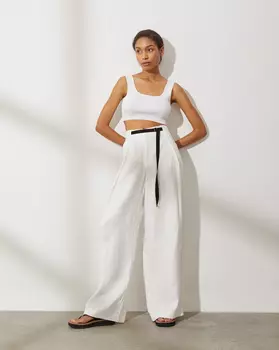 Брюки широкие со складками