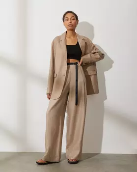 Брюки широкие со складками