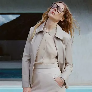 Юбка мини из кожи