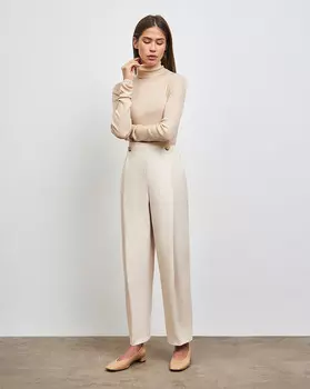 Брюки со складками, на пуговицах XXS