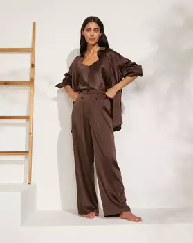 Брюки свободные из шелка