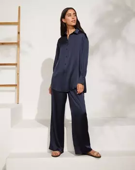 Брюки свободные из шелка