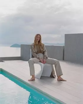 Брюки укороченные из кожи