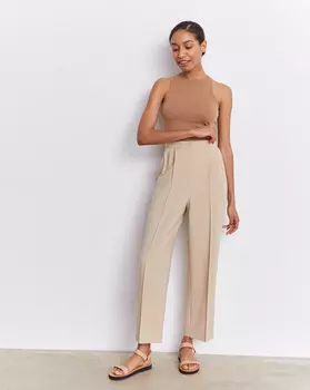 Брюки укороченные со складками