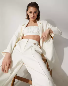 Брюки укороченные со складками