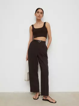 Брюки укороченные со складками