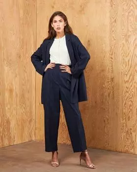 Брюки укороченные, со складками XS