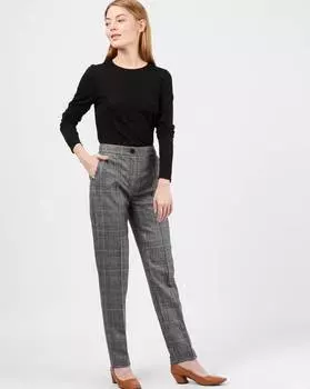 Брюки зауженные в клетку M