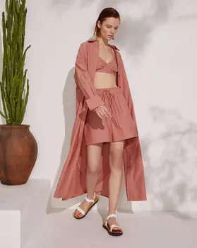 Длинное платье-рубашка из органического хлопка