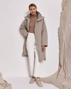 Пуховик длинный объемный