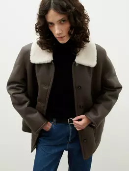 Дубленка с накладными карманами 12 STOREEZ