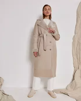 Дублёнка с лацканами