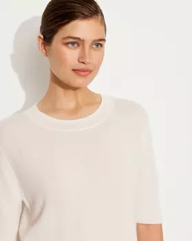 Джемпер из кашемира с коротким рукавом