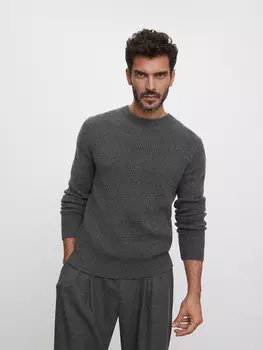 Джемпер из кашемира в рубчик