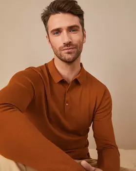 Джемпер-поло с длинным рукавом