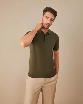 Джемпер -поло с коротким рукавом