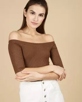 Джемпер с открытыми плечами L