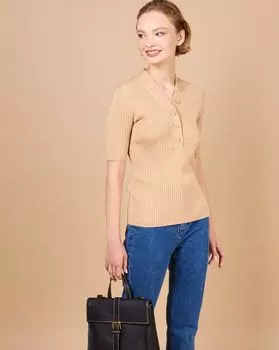 Джемпер с пуговицами в рубчик M