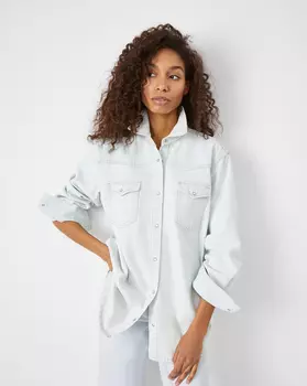 Джинсовая рубашка M