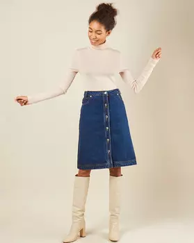 Джинсовая юбка L