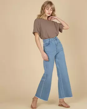 Джинсы широкие со вставками S