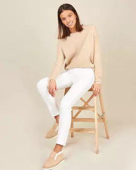 Джинсы свободные с высокой посадкой L