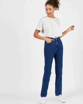 Джинсы свободные с высокой посадкой M