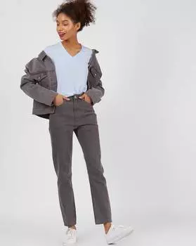 Джинсы свободные с высокой посадкой S