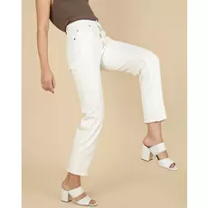 Джинсы укороченные с необработанным краем S