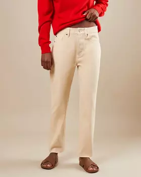 Джинсы укороченные с необработанным краем XS