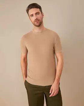 Фактурный джемпер с коротким рукавом