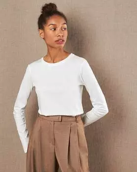 Футболка с длинным рукавом из тонкого трикотажа