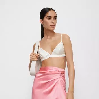 Юбка из шелка с декоративным узлом