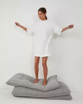 Футболка удлиненная (Экрю)