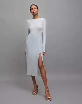 Юбка из трикотажа, с люрексом