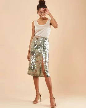 Юбка-карандаш из пайеток M